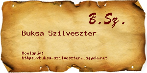 Buksa Szilveszter névjegykártya