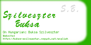 szilveszter buksa business card